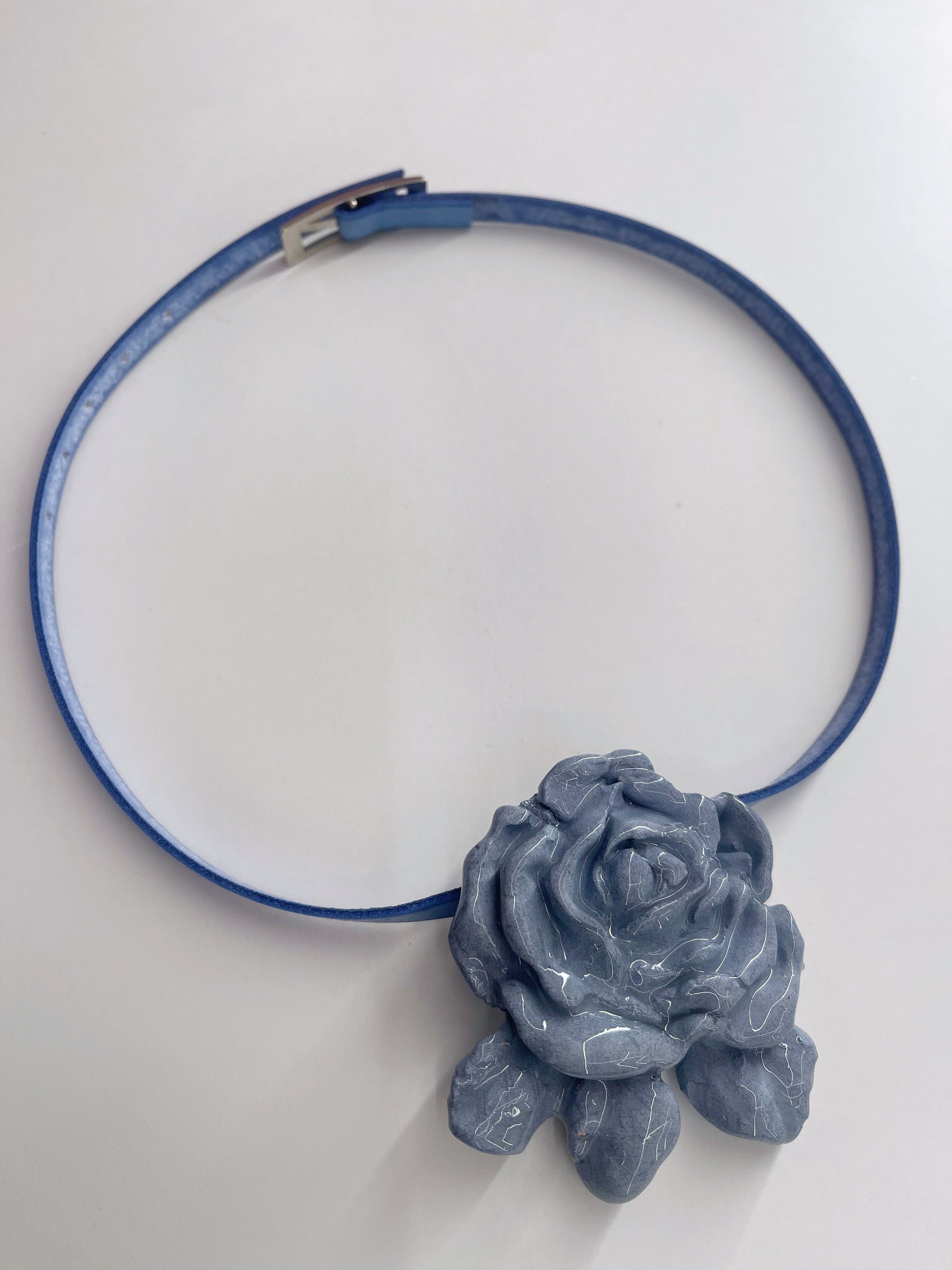 Rosa Belt Necklace Blue