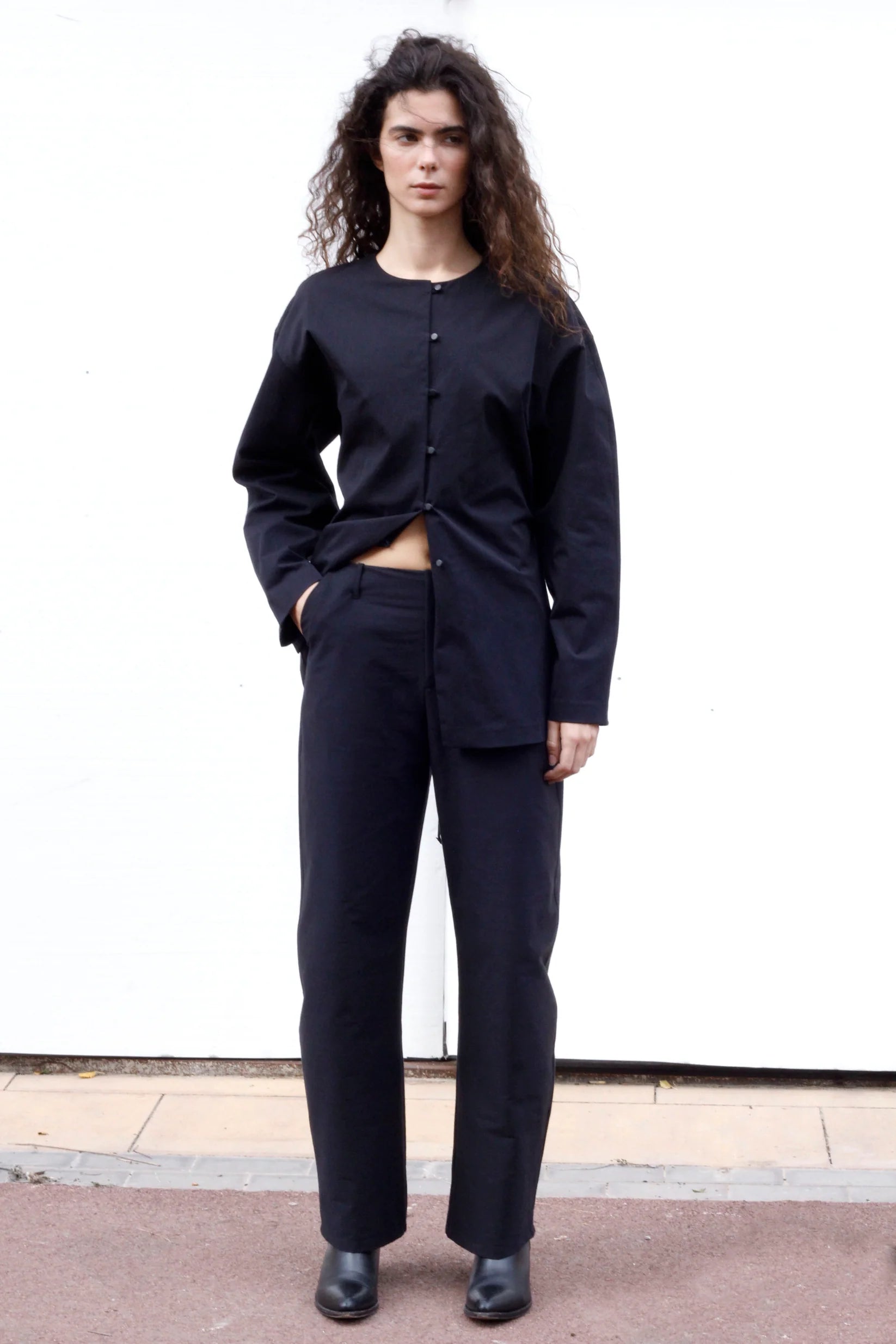 Glass Trousers Black