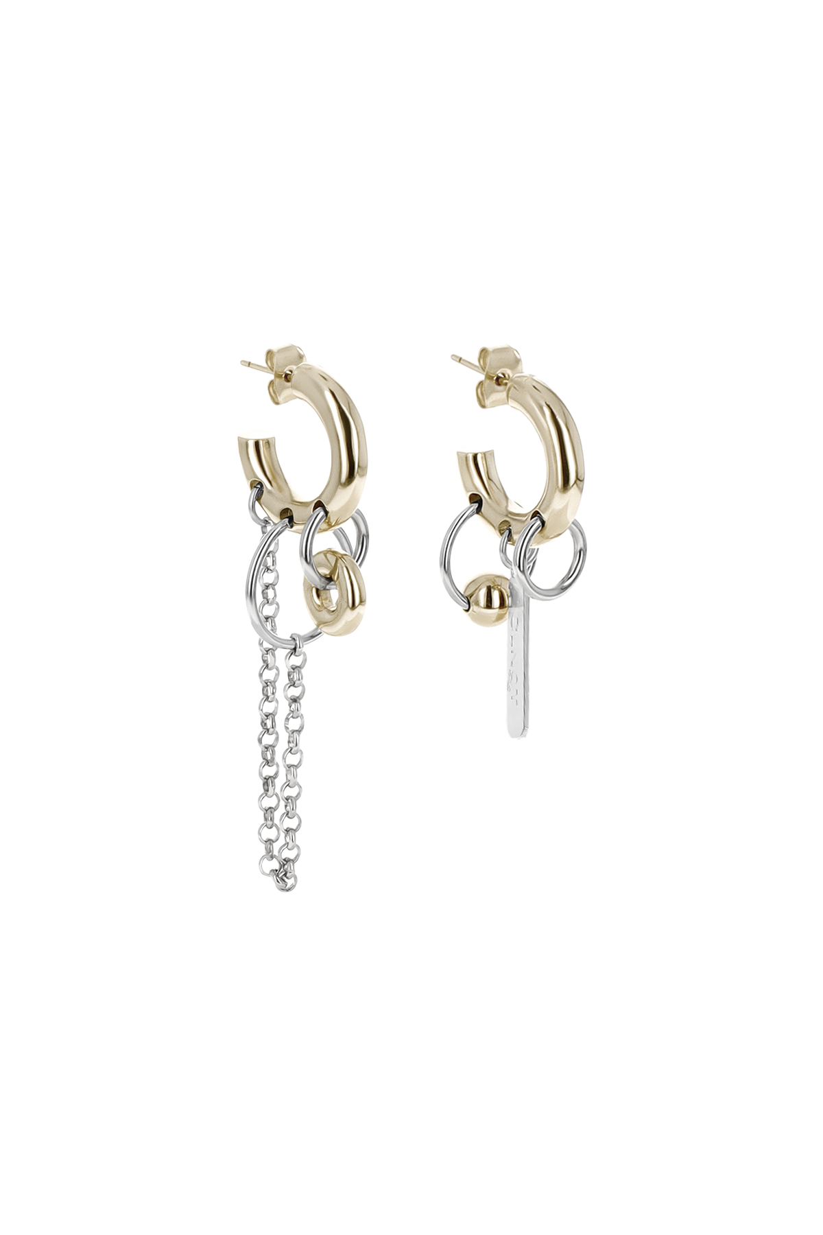 IRVIN EARRINGS GOLD AND PALLADIUM