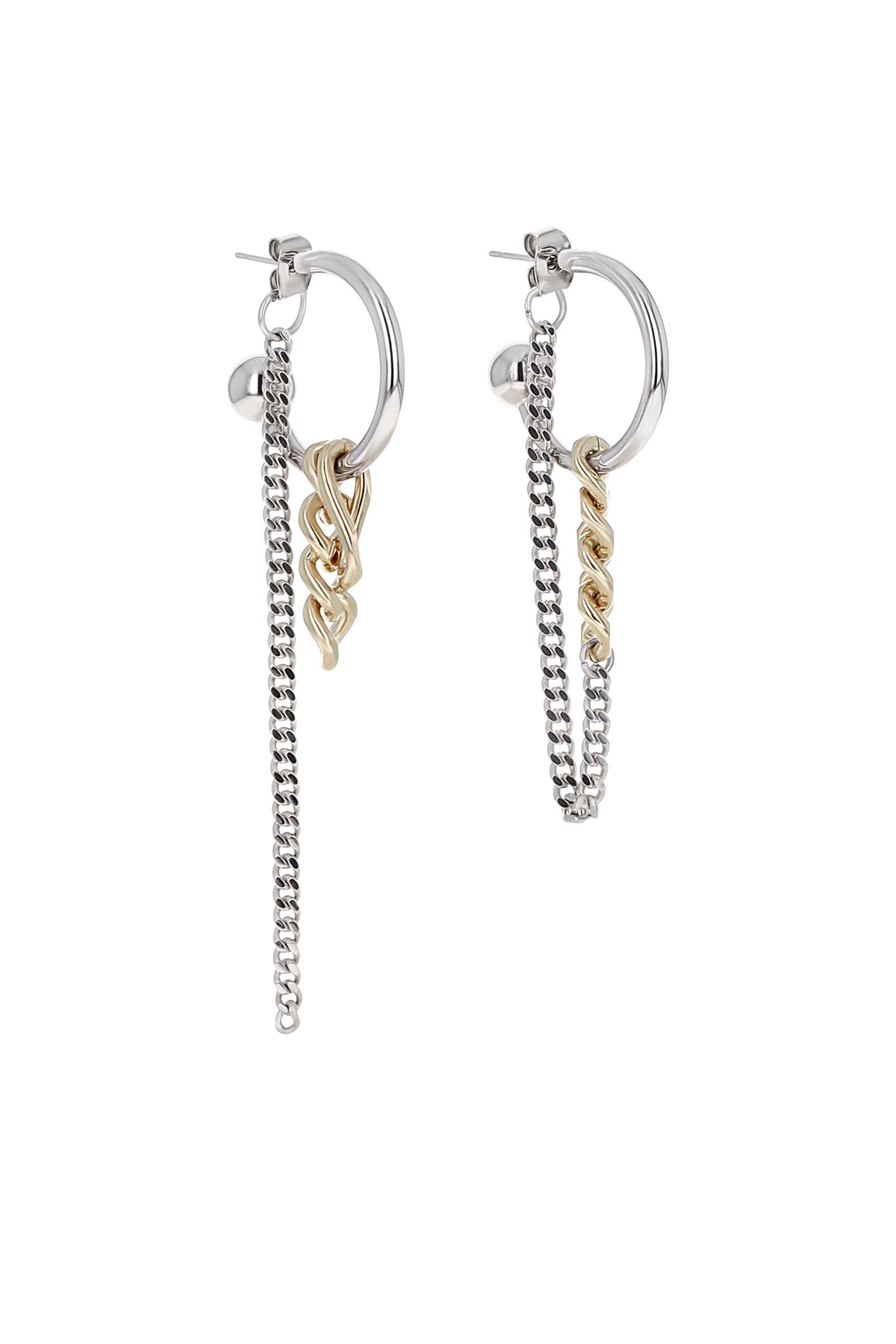 JENA EARRINGS GOLD AND PALLADIUM