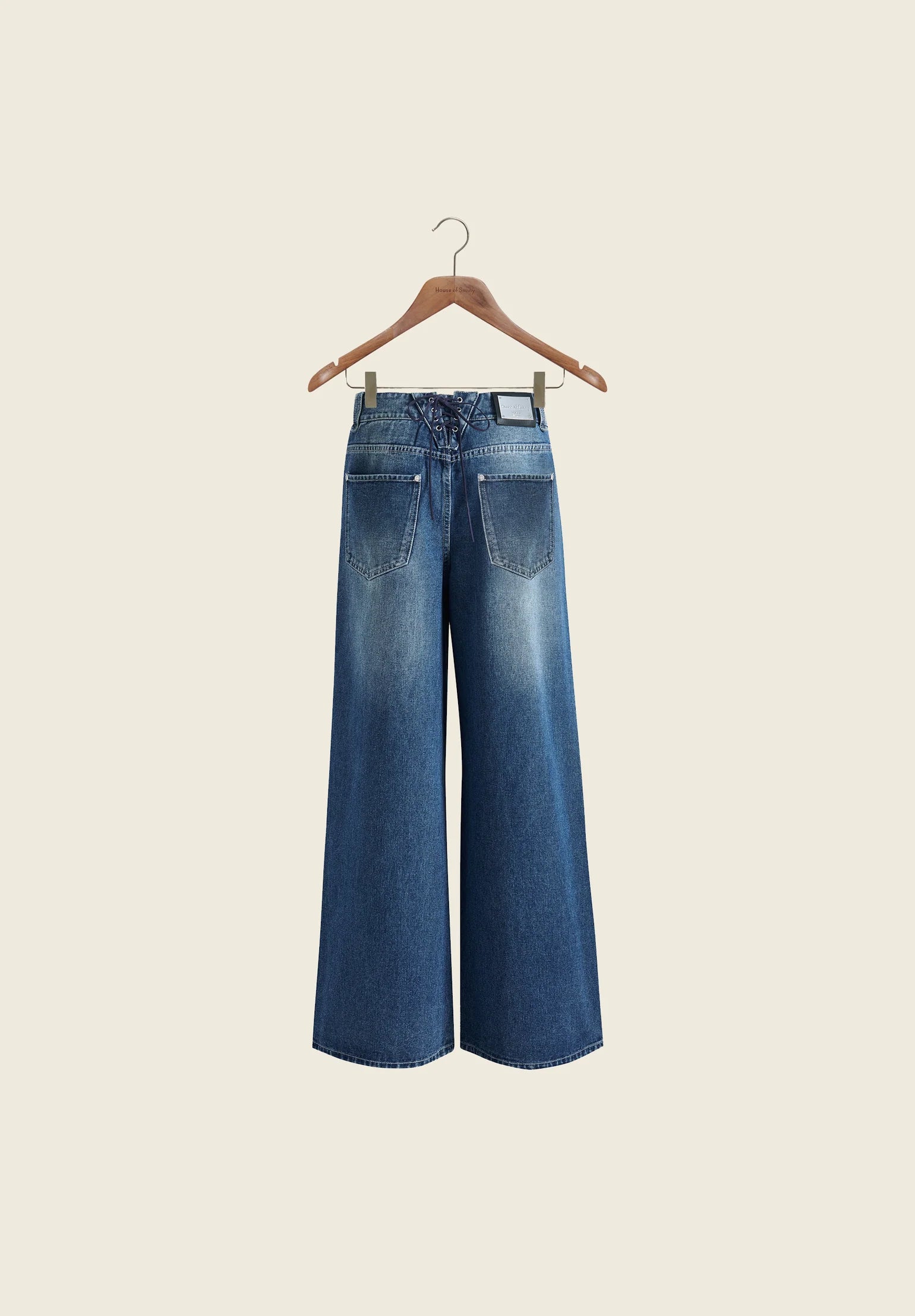 Low Rise Wide Leg Denim Blue