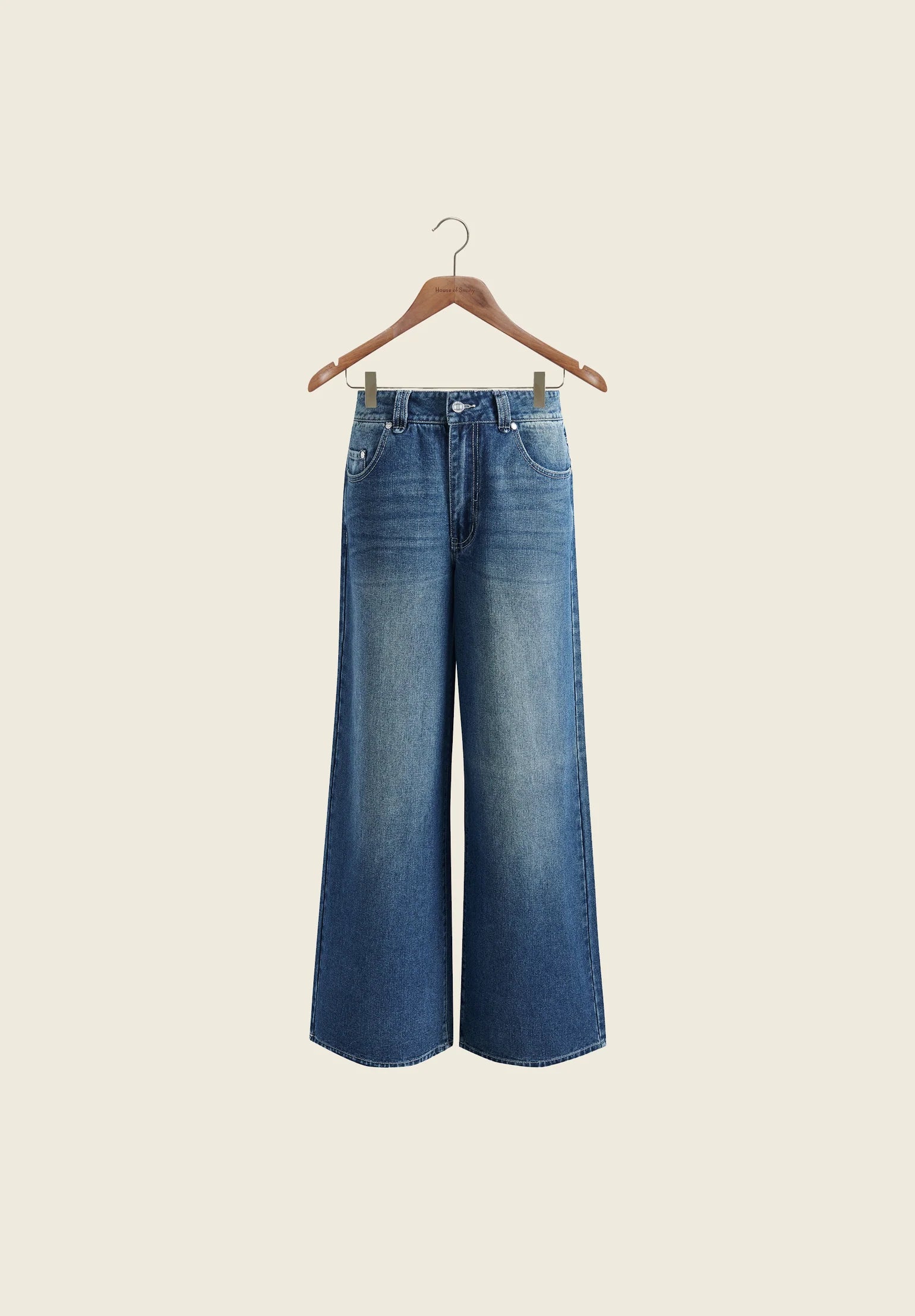 Low Rise Wide Leg Denim Blue