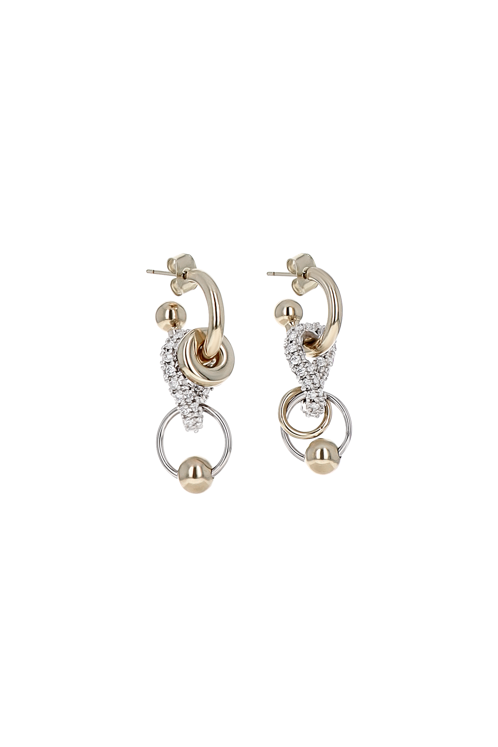 LEXIE EARRINGS GOLD AND PALLADIUM