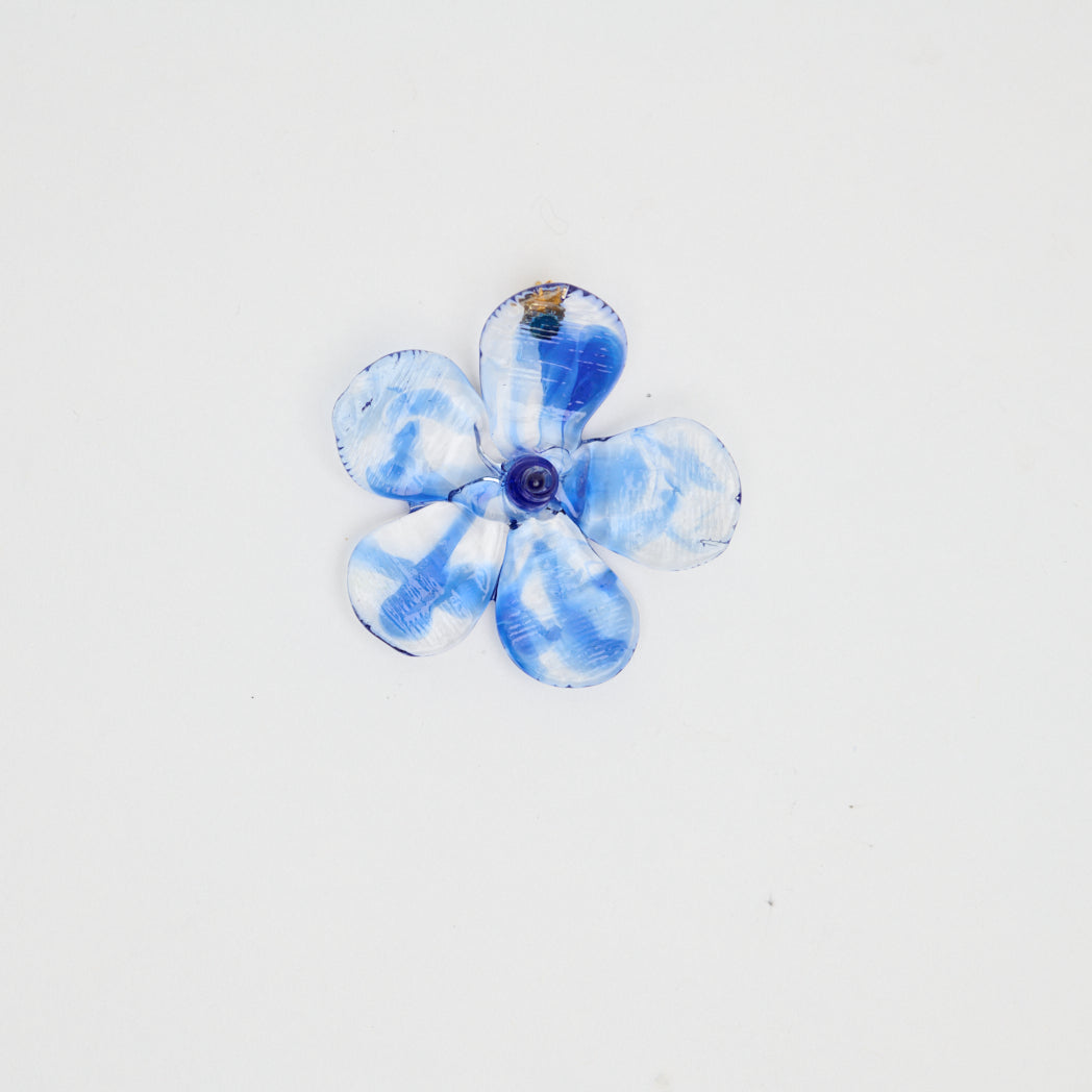 Maxi Flor Earrings Clear and Blue