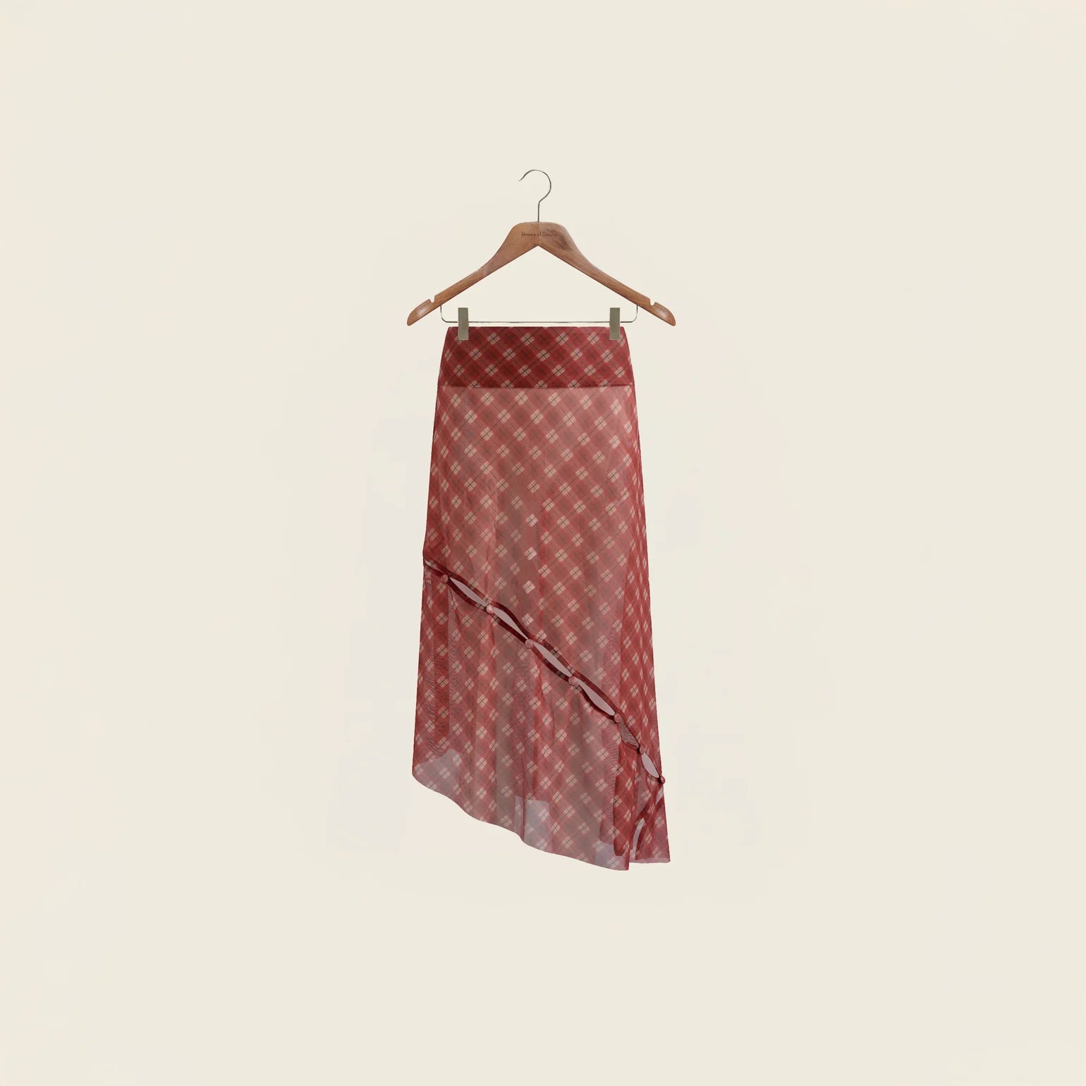 Retro Check Mesh Skirt