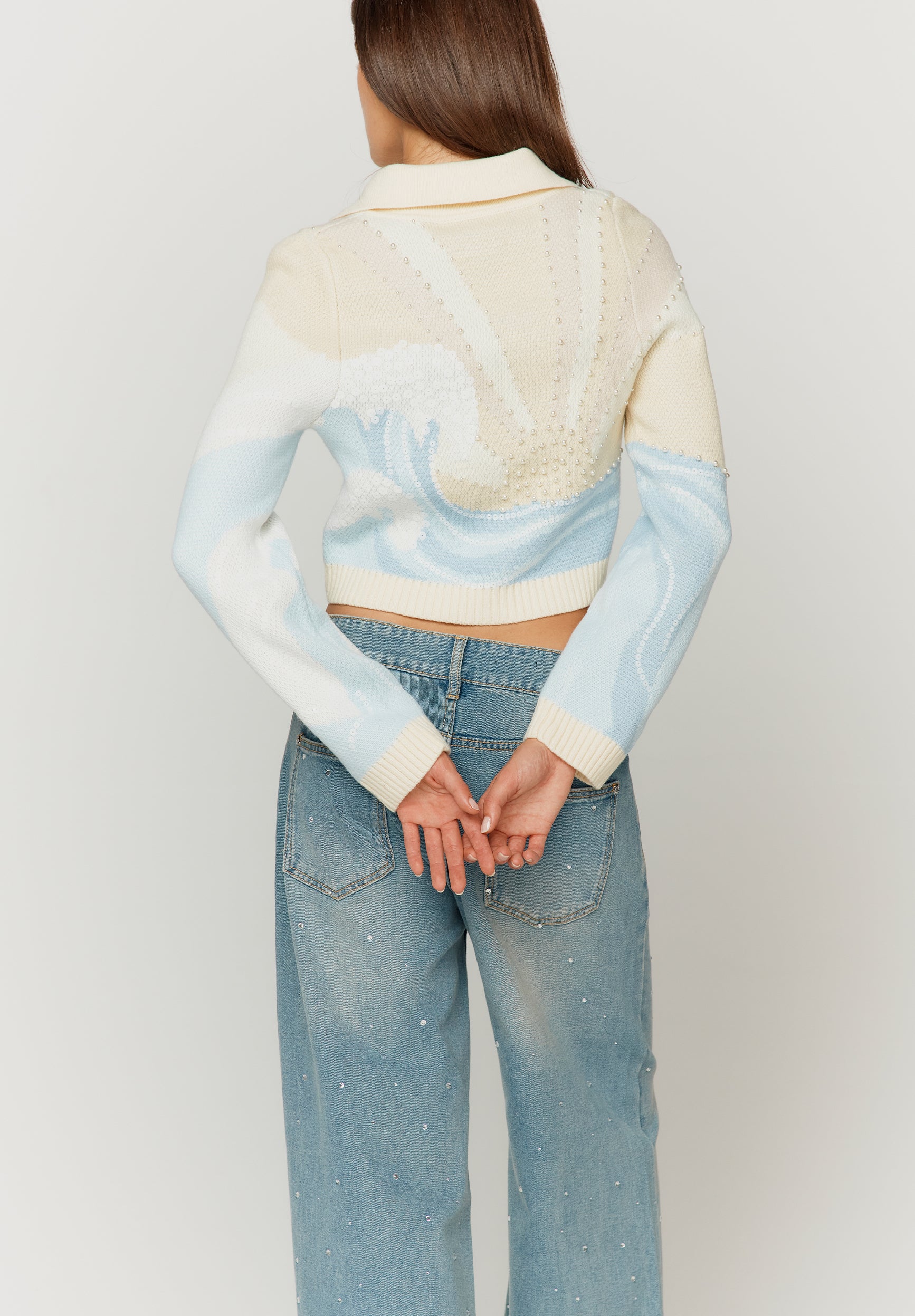 CRYSTALLISED HIGH TIDE CARDI